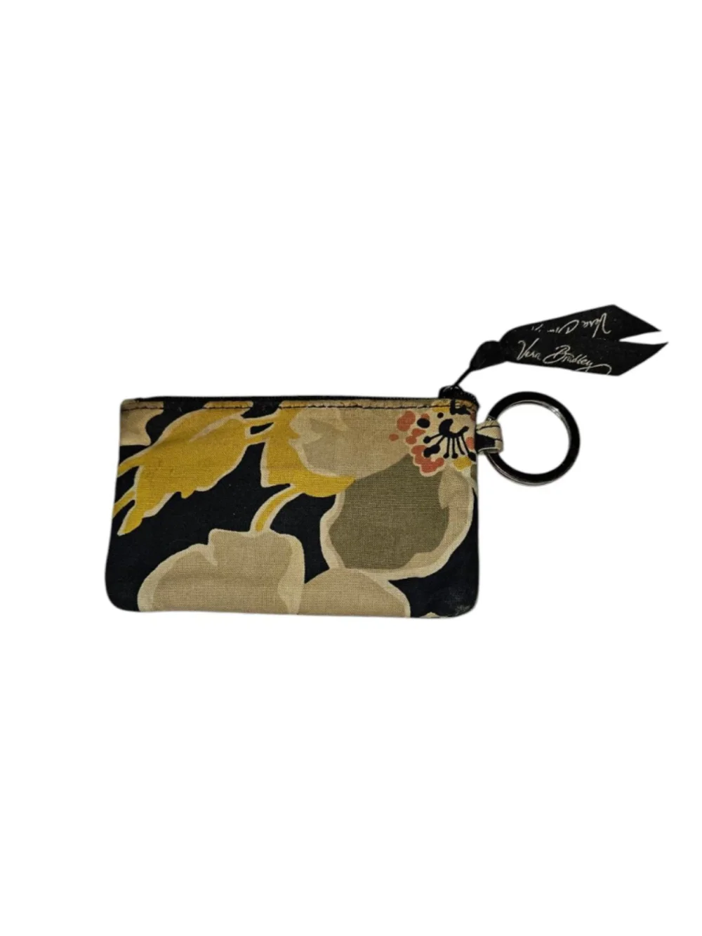 Women's Vera Bradley Key & Card Holder One Size Black Yellow Floral (Retired) - Picture 3 of 8